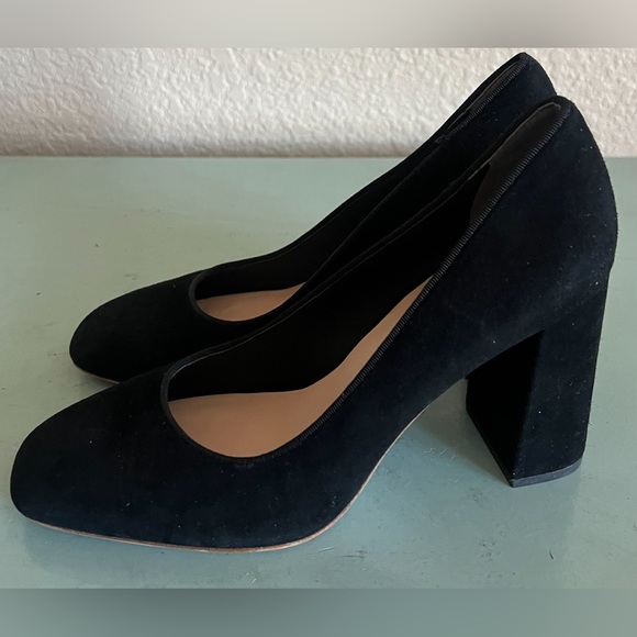 Loeffler Randall Rue Black Heeled Suede Pumps New - Picture 5 of 9